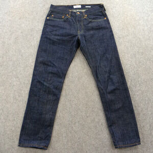 Presidents Icarus Jeans Mens 28 Blue Selvedge Straight Raw Indigo Mid Rise Italy